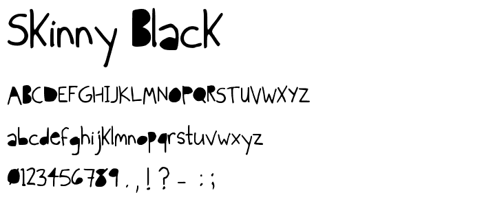 Skinny Black font